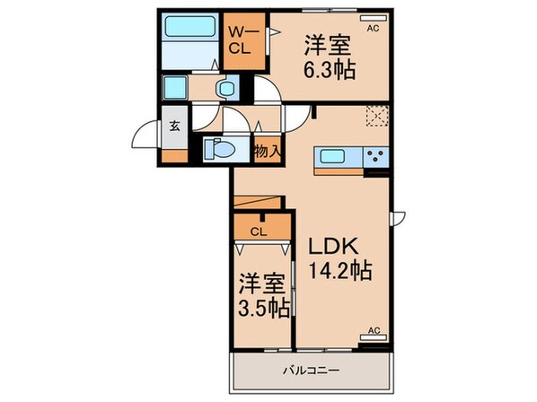 ボヌ－ル石蔵の物件間取画像